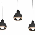 Lampa wisząca OVAL 3xE27 czarny