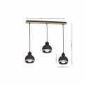 Lampa wisząca OVAL 3xE27 czarny