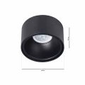 Lampa podtynkowa Bali okrągły czarny