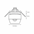 Lampa podtynkowa Bali kwadratowy czarny