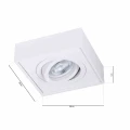 Lampa podtynkowa Nusa kwadratowy biały