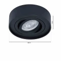 Lampa podtynkowa Nusa okrągły czarny