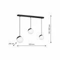 Lampa wisząca SFERA 3xE14 czarny