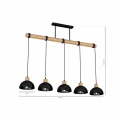 Lampa wisząca ERIK 5xE27 czarny