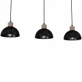 Lampa wisząca ERIK Sawn 3XE27 czarny/drewno