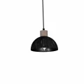 Lampa wisząca ERIK Sawn 3XE27 czarny/drewno