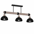 Lampa wisząca ERIK Sawn 3XE27 czarny/drewno