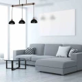 Lampa wisząca ERIK Sawn 3XE27 czarny/drewno