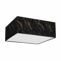 Plafon SENSO kwadrat czarno/złoty 3xE27 szer.50cm