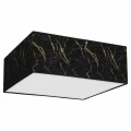 Plafon SENSO kwadrat czarno/złoty 3xE27 szer.50cm