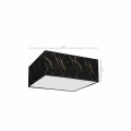 Plafon SENSO kwadrat czarno/złoty 3xE27 szer.50cm