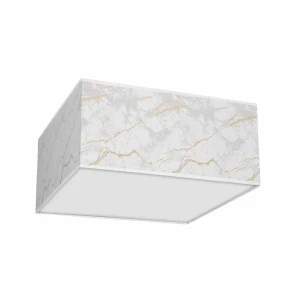 Plafon SENSO kwadrat biało/złoty 2xE27 szer.40cm