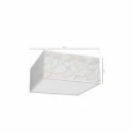 Plafon SENSO kwadrat biało/złoty 2xE27 szer.40cm