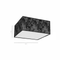 Plafon SATINO czarny 2xE27 szer.40cm