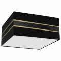 Plafon Kwadrat ULTIMO czarny 2xE27 szer.40cm