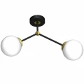 Plafon JOY czarno/złoty 2xE14 szer.46cm