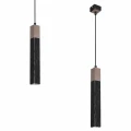 Lampa wisząca SOLO SAWN 1x mini GU10 czarny/drewno
