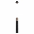 Lampa wisząca SOLO SAWN 1x mini GU10 czarny/drewno