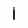 Lampa wisząca SOLO SAWN 1x mini GU10 czarny/drewno