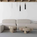 Lampa wisząca SOLO SAWN 1x mini GU10 czarny/drewno