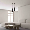 Lampa wisząca SOLO SAWN 1x mini GU10 czarny/drewno