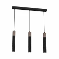 Lampa wisząca SOLO SAWN 3x mini GU10 czarny/drewno