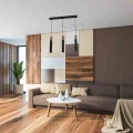 Lampa wisząca SOLO SAWN 3x mini GU10 czarny/drewno