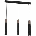 Lampa wisząca SOLO SAWN 3x mini GU10 czarny/drewno