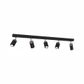 Plafon SOLO SAWN czarny/drewno 5xGU10 szer.60cm