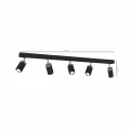 Plafon SOLO SAWN czarny/drewno 5xGU10 szer.60cm