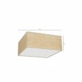 Plafon MARSHALL biały/rattan 3xE27 szer.50cm