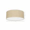 Plafon MARSHALL biały/rattan 2xE27 szer.40cm