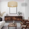 Lampa wisząca MARSHALL 3xE27 biały/rattan