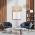 Lampa wisząca MARSHALL 3xE27 biały/rattan