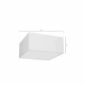 Plafon ALBION bawełna biały 3xE27 szer.50cm