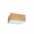 Plafon CORK biały 2xE27 szer.40cm