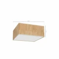 Plafon CORK biały 3xE27 szer.50cm