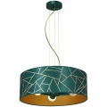 Lampa wisząca ZIGGY 3xE27 złoty/zielony