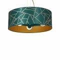 Lampa wisząca ZIGGY 3xE27 złoty/zielony