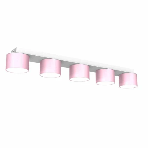 Plafon DIXIE różowy/biały 5xGX53 szer.64cm