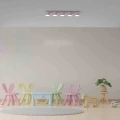 Plafon DIXIE różowy/biały 5xGX53 szer.64cm