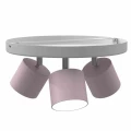 Plafon DIXIE różowy/biały 3xGX53 szer.30cm