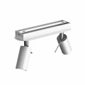 Plafon PRESTON biały/chrom 2x mini GU10 szer.24cm