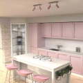 Plafon PRESTON różowy/biały 2x mini GU10 GU10 24cm