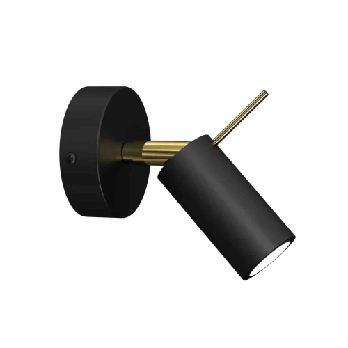 Kinkiet PRESTON 1x mini GU10 czarno/złoty