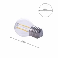 Żarówka Filamentowa LED 2W E27 G45 2700K