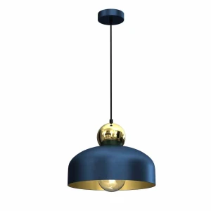Lampa wisząca HARALD 1xE27 Granatowy/złoty