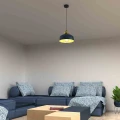 Lampa wisząca HARALD 1xE27 Granatowy/złoty