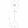Lampa wisząca HARALD 1xE27 Granatowy/złoty