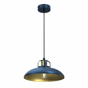 Lampa wisząca FELIX 1xE27 Granatowy/złoty